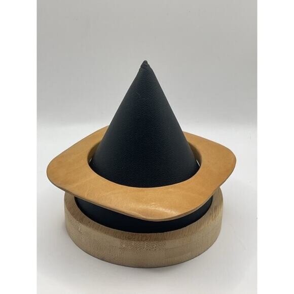 Light Brown Wooden Geometric India Bangle Bracelet - Picture 2 of 4